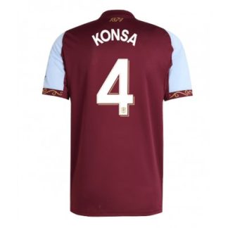 Aston Villa 2025/26 Hemmatröja Herr Ezri Konsa #4 Kortärmad Fotbollströja