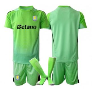 Aston Villa Målvaktsställ Barn 2025/26 Borta Grön Kortärmad med Shorts