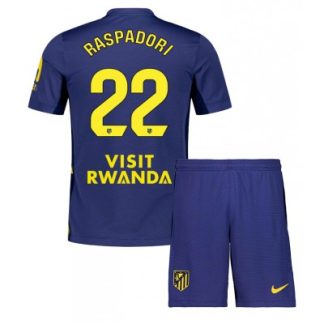 Atlético Madrid 2025-26 Bortaställ Barn Giacomo Raspadori #22 Tröja + Shorts