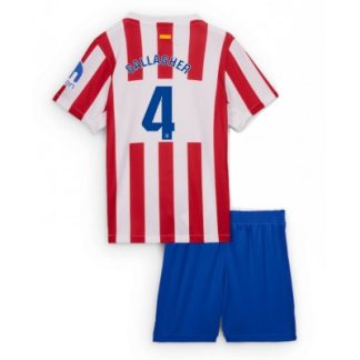 Atlético Madrid Hemmaställ 2025/26 Barn Conor Gallagher #4 Kortärmad Fotbollströja + Shorts