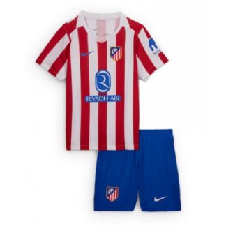 Atlético Madrid Hemmaställ 2025/26 Barn Kortärmad Fotbollströja + Shorts