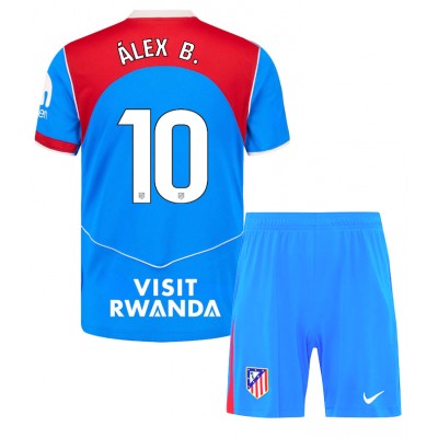 Atlético Madrid Tredjeställ 2025/26 Barn Álex Baena #10 Kortärmad Fotbollströja + Shorts