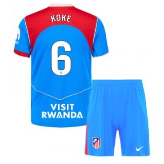 Atlético Madrid Tredjeställ 2025/26 Barn Koke #6 Kortärmad Fotbollströja + Shorts