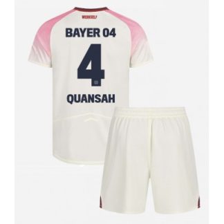 Bayer 04 Leverkusen Bortatröja 2025–26 Barn Set – Jarell Quansah #4 Kortärmad Fotbollströja med Shorts