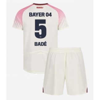 Bayer 04 Leverkusen Bortatröja 2025–26 Barn Set – Loïc Badé #5 Kortärmad Fotbollströja med Shorts