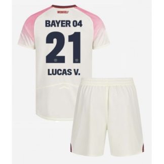 Bayer 04 Leverkusen Bortatröja 2025–26 Barn Set – Lucas Vázquez #21 Kortärmad Fotbollströja med Shorts