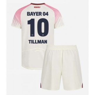 Bayer 04 Leverkusen Bortatröja 2025–26 Barn Set –Malik Tillman #10 Kortärmad Fotbollströja med Shorts