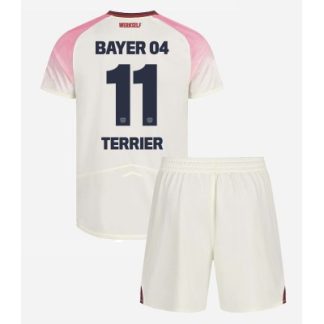 Bayer 04 Leverkusen Bortatröja 2025–26 Barn Set – Martin Terrier #11 Kortärmad Fotbollströja med Shorts