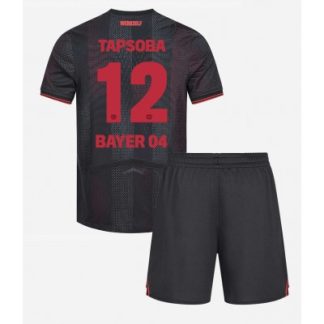 Bayer 04 Leverkusen Hemmatröja 2025–26 Barn Set – Edmond Tapsoba #12 Kortärmad Fotbollströja med Shorts