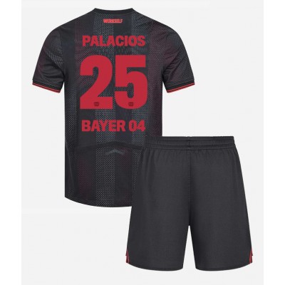 Bayer 04 Leverkusen Hemmatröja 2025–26 Barn Set – Exequiel Palacios #25 Kortärmad Fotbollströja med Shorts