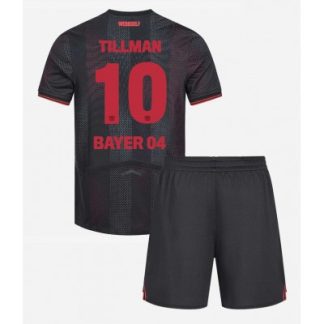 Bayer 04 Leverkusen Hemmatröja 2025–26 Barn Set –Malik Tillman #10 Kortärmad Fotbollströja med Shorts