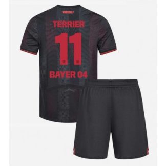 Bayer 04 Leverkusen Hemmatröja 2025–26 Barn Set – Martin Terrier #11 Kortärmad Fotbollströja med Shorts