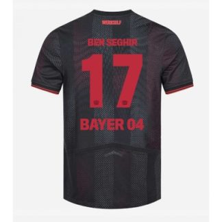 Bayer 04 Leverkusen Hemmatröja 2025–26 Herr Eliesse Ben Seghir #17 Kortärmad Fotbollströja