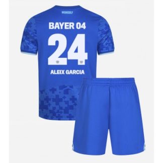 Bayer 04 Leverkusen Tredjetröja 2025–26 Barn Set – Aleix Garcia #24 Kortärmad Fotbollströja med Shorts