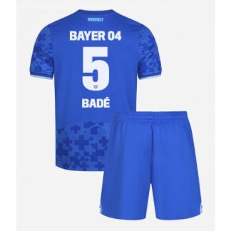 Bayer 04 Leverkusen Tredjetröja 2025–26 Barn Set – Loïc Badé #5 Kortärmad Fotbollströja med Shorts