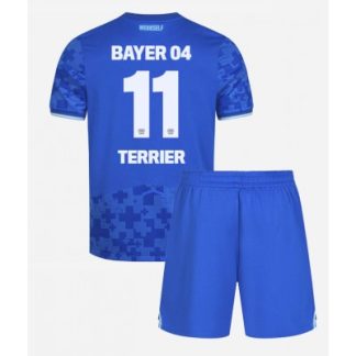 Bayer 04 Leverkusen Tredjetröja 2025–26 Barn Set – Martin Terrier #11 Kortärmad Fotbollströja med Shorts