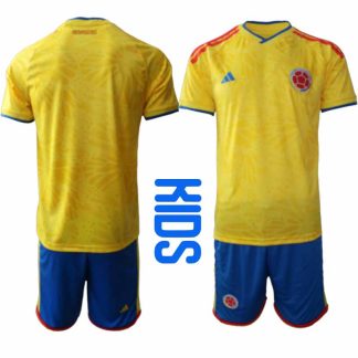 Colombia VM 2026 Hemmaställ Barn Fotbollströja Kortärmad + Shorts