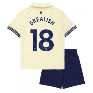 Everton 2025/26 Bortatröja Barn Set – Jack Grealish #18 Kortärmad Fotbollströja med Shorts