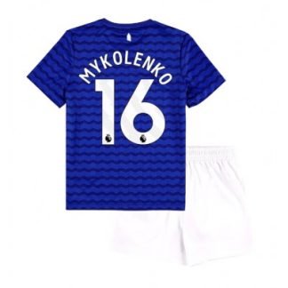 Everton 2025/26 Hemmatröja Barn Set – Vitaliy Mykolenko #16 Kortärmad Fotbollströja med Shorts