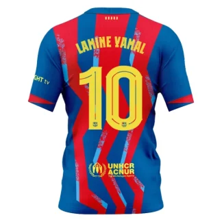 FC Barcelona Fjärdetröja 2025–26 Herr Lamine Yamal #10 Kortärmad Fotbollströja
