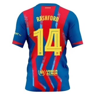 FC Barcelona Fjärdetröja 2025–26 Herr Marcus Rashford #14 Kortärmad Fotbollströja