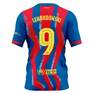 FC Barcelona Fjärdetröja 2025–26 Herr Robert Lewandowski #9 Kortärmad Fotbollströja