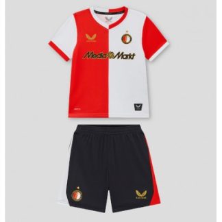 Feyenoord 2025/26 Hemmatröja Barn Set – Kortärmad Fotbollströja med Shorts