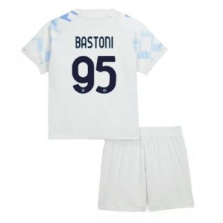 Inter Milan 2025/26 Bortatröja Barn Set – Alessandro Bastoni #95 Kortärmad Fotbollströja med Shorts