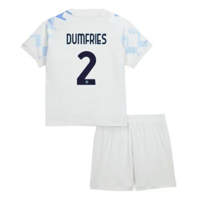 Inter Milan 2025/26 Bortatröja Barn Set – Denzel Dumfries #2 Kortärmad Fotbollströja med Shorts