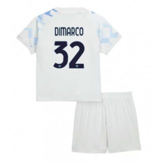 Inter Milan 2025/26 Bortatröja Barn Set – Federico Dimarco #32 Kortärmad Fotbollströja med Shorts