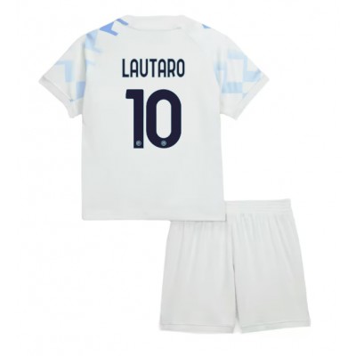 Inter Milan 2025/26 Bortatröja Barn Set – Lautaro Martínez #10 Kortärmad Fotbollströja med Shorts