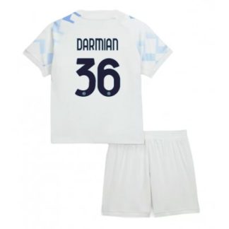 Inter Milan 2025/26 Bortatröja Barn Set – Matteo Darmian #36 Kortärmad Fotbollströja med Shorts