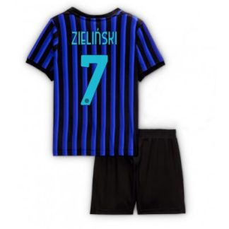 Inter Milan 2025/26 Hemmatröja Barn Set – Piotr Zieliński #7 Kortärmad Fotbollströja med Shorts