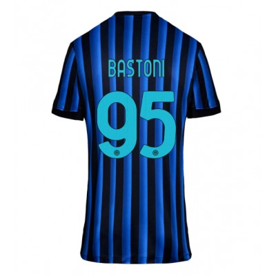 Inter Milan 2025/26 Hemmatröja Dam Alessandro Bastoni #95 Kortärmad Fotbollströja