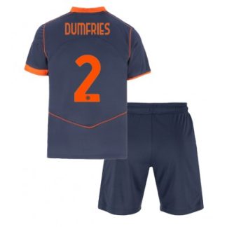 Inter Milan 2025/26 Tredjetröja Barn Set – Denzel Dumfries #2 Kortärmad Fotbollströja med Shorts
