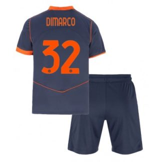 Inter Milan 2025/26 Tredjetröja Barn Set – Federico Dimarco #32 Kortärmad Fotbollströja med Shorts