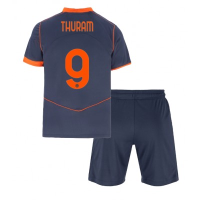 Inter Milan 2025/26 Tredjetröja Barn Set – Marcus Thuram #9 Kortärmad Fotbollströja med Shorts