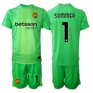 Inter Milan Yann Sommer #1 Målvaktsställ Tredje Barn 2025-26 Grön Kortärmad + Shorts