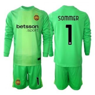 Inter Milan Yann Sommer #1 Målvaktsställ Tredje Barn 2025-26 Grön Långärmad + Shorts
