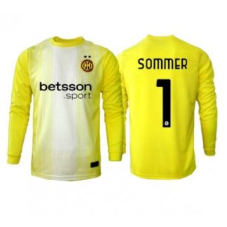 Inter Milan Yann Sommer #1 Målvaktströja Borta 2025-26 Gul Långärmad Fotbollströja