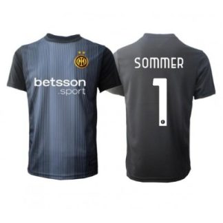 Inter Milan Yann Sommer #1 Målvaktströja Hemma 2025-26 Svart Kortärmad