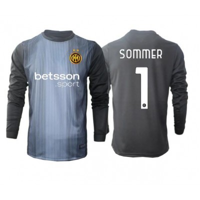 Inter Milan Yann Sommer #1 Målvaktströja Hemma 2025-26 Svart Långärmad Fotbollströja