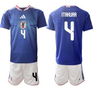 Japan VM 2026 Hemmaställ Herr Kō Itakura #4 Kortärmad Fotbollströja + Shorts