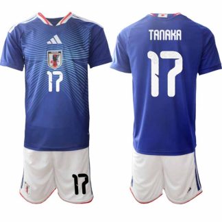 Japan VM 2026 Hemmaställ Herr Ao Tanaka #17 Kortärmad Fotbollströja + Shorts