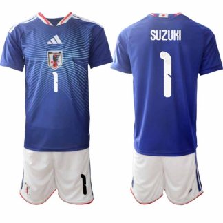 Japan VM 2026 Hemmaställ Herr Zion Suzuki #1 Kortärmad Fotbollströja + Shorts