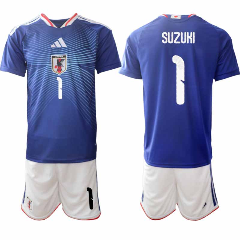 Japan VM 2026 Hemmaställ Herr Zion Suzuki #1 Kortärmad Fotbollströja + Shorts