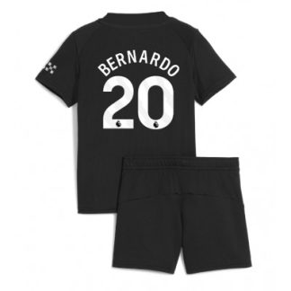 Manchester City Bortaställ 2025/26 Barn Bernardo Silva #20 Kortärmad Fotbollströja + Shorts