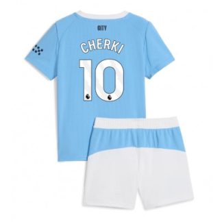 Manchester City Hemmaställ 2025/26 Barn Rayan Cherki #10 Kortärmad Fotbollströja + Shorts