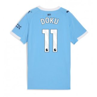 Manchester City Hemmatröja 2025/26 Dam Jérémy Doku #11 Kortärmad