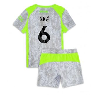 Manchester City Tredjeställ 2025/26 Barn Nathan Aké #6 Kortärmad Fotbollströja + Shorts